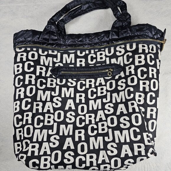 Marc Jacobs Black Nylon Quilted Nylon Reversible Tote Bag - Picture 2 of 6